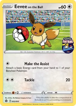 Futsal Collection Eevee on the Ball Pokémon card